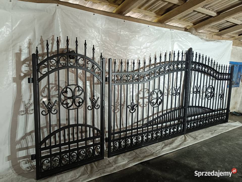 Brama Wjazdowa Dwuskrzydłowa Kuta Pręt Pełny