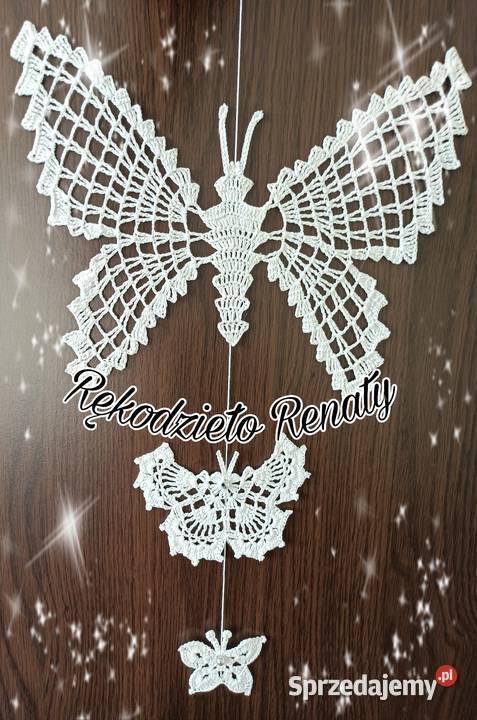 Szydełkowa dekoracja do oknamotylki Zgorzelec