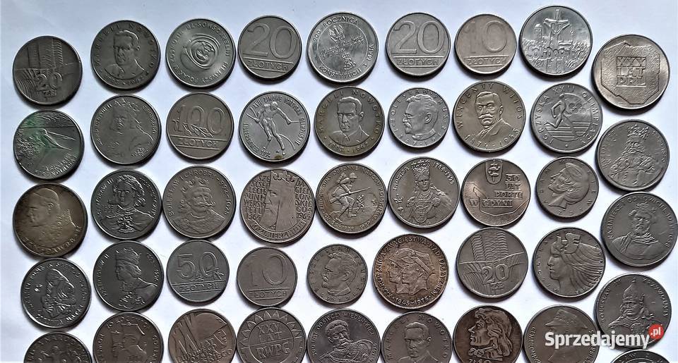 Zestaw IV Monet 80 sztuk Polska PRL Gliwice