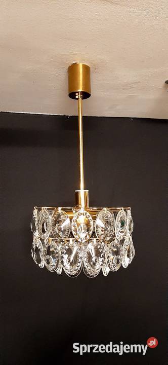 Żyrandol kryształowy Kinkeldey lata 60 lubelskie Chełm