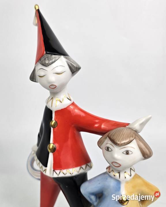 2 Klauny Art Deco Hanzly Jen Hollohaza Węgry Pomiechówek