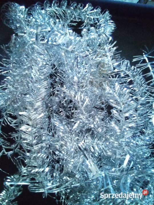 Duży zestaw łańcuchów srebrnych na choinkę PRL sprzedam