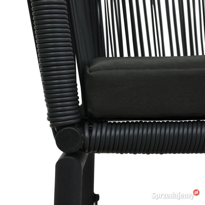 Krzesła ogrodowe 2 czarne rattan PE WM48135 Krzesła ogrodowe Warszawa