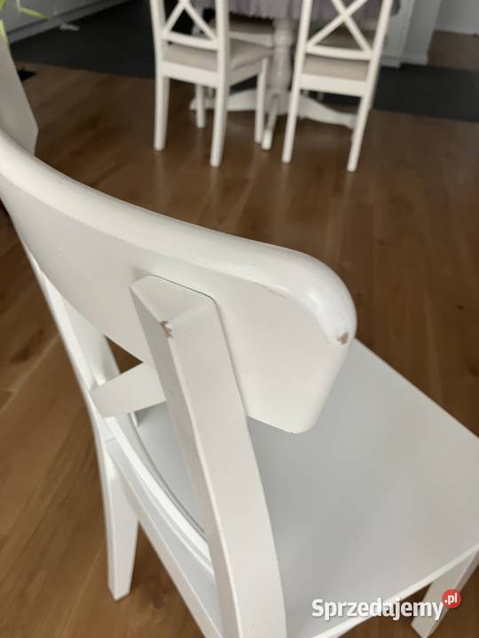 IKEA INGOLF 2 krzesła drewniane w kolorze BIAŁYM Warszawa sprzedam