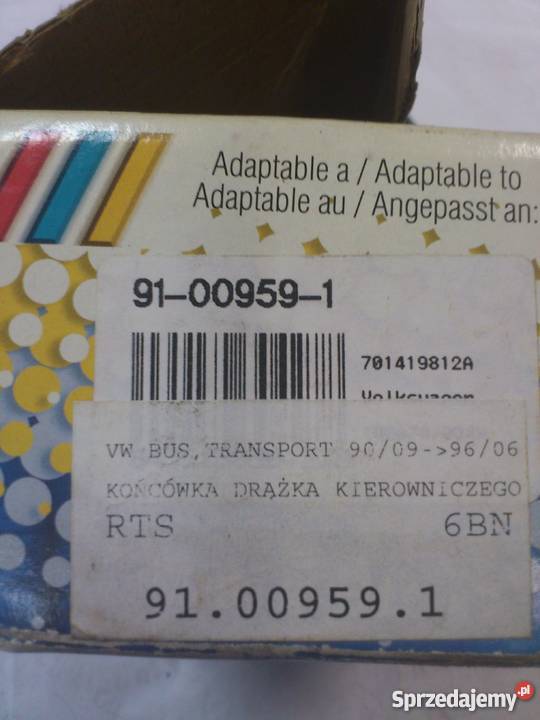 Końcówka drążka kierowniczego prawa VW LT4 pomorskie