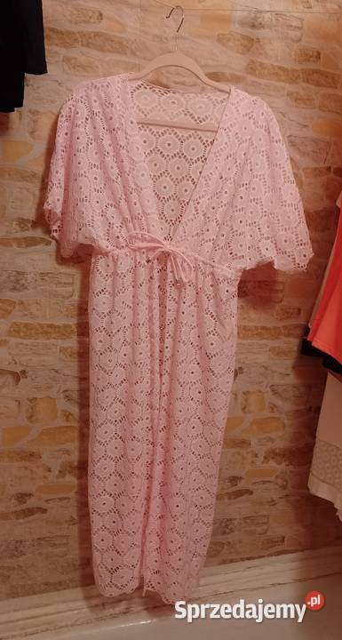 42XL Life BeachDługa różowa ażurowa narzutka Kraków