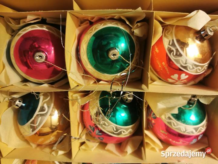 Bombki PRL 12 sztuk Lębork