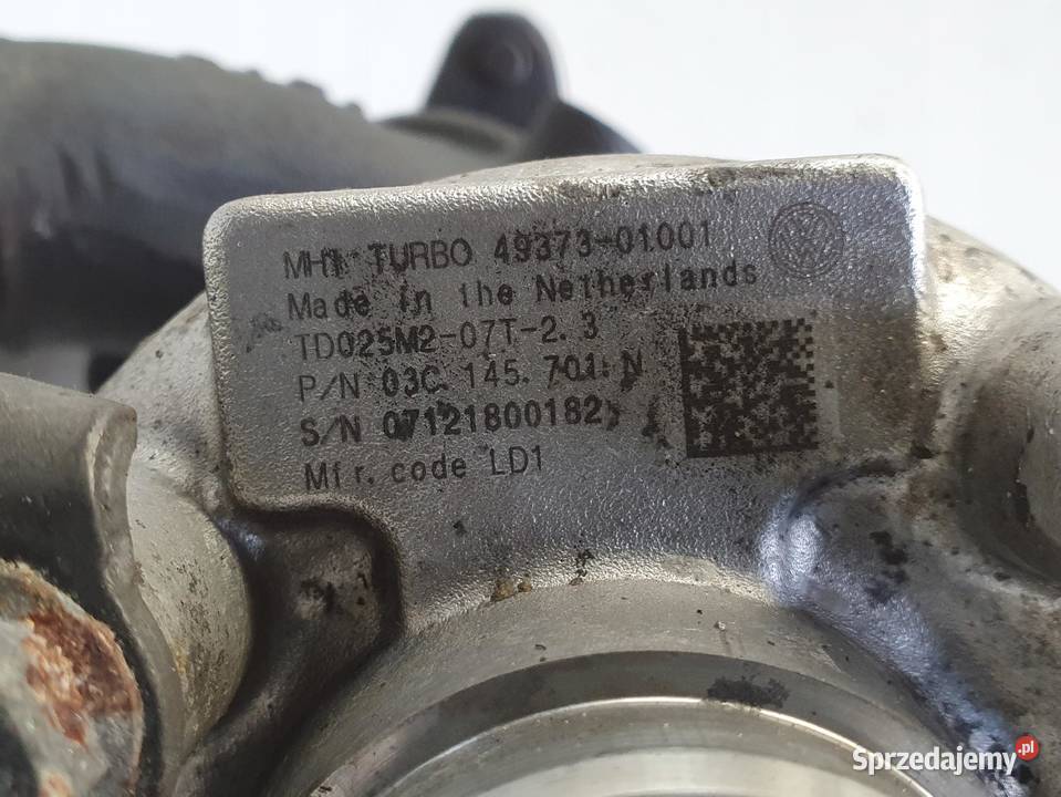 Audi A3 8P 14 TSI TURBOSPRĘŻARKA 03C145701N osobowe Turbosprężarki lubelskie Janów