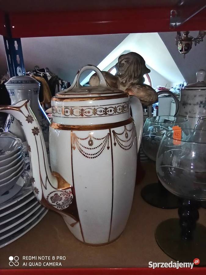 Złota pajęczynka Ręcznie zdobiony Dzbanek do Gdańsk sprzedam