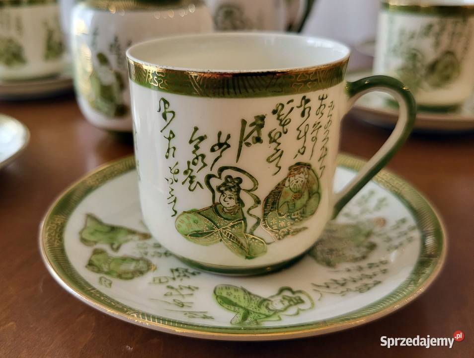 Kolekcjonerska porcelana japońska Kutani serwis Szczecin