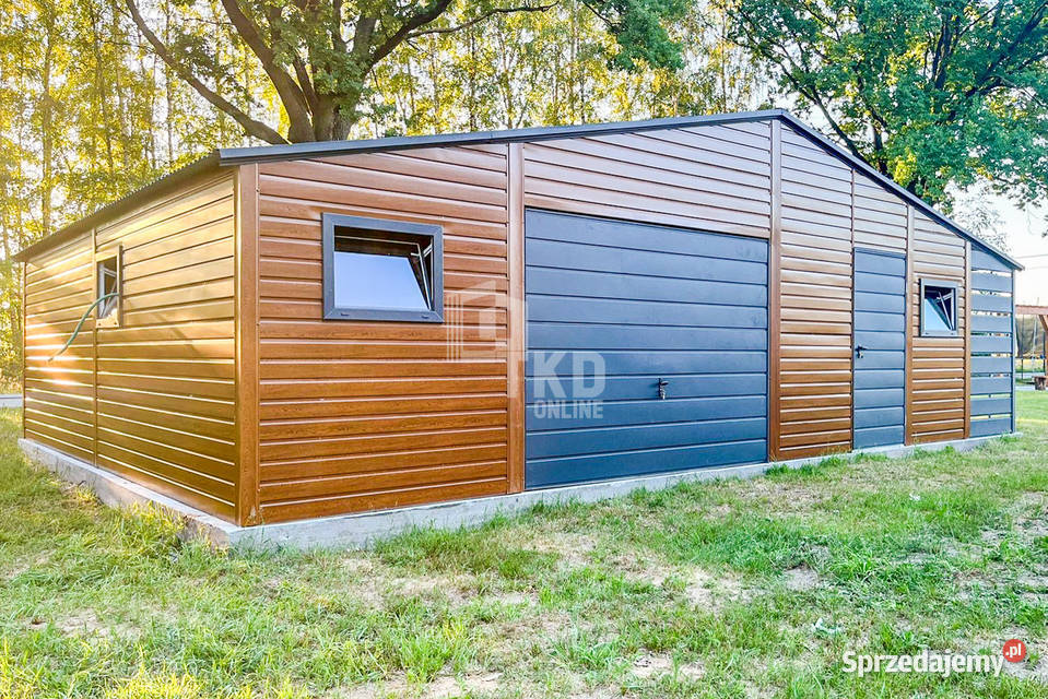 Garaż Blaszany 85x6m Wiata 15x6m Brama Uchylna Gniezno