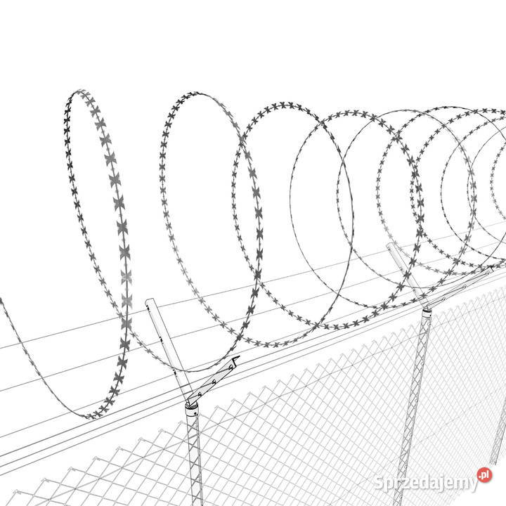 Zasieki concertina 980 mm 54 zwoje 5 złączek
