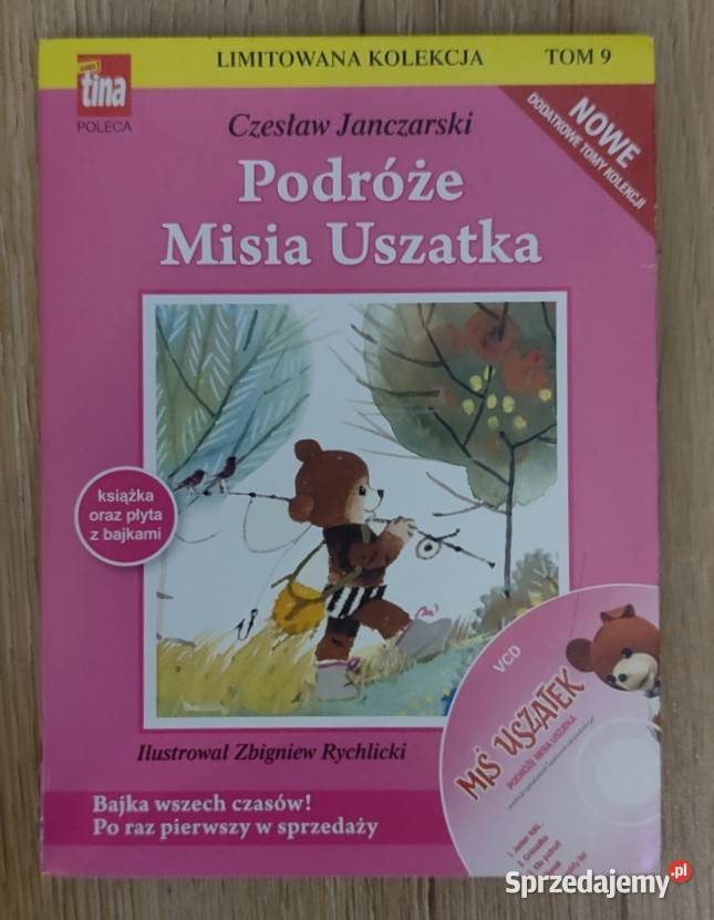 Książka z płytą VCD Podróże Misia Uszatka Tom 9 Bohaterowie telewizyjni Warszawa sprzedam