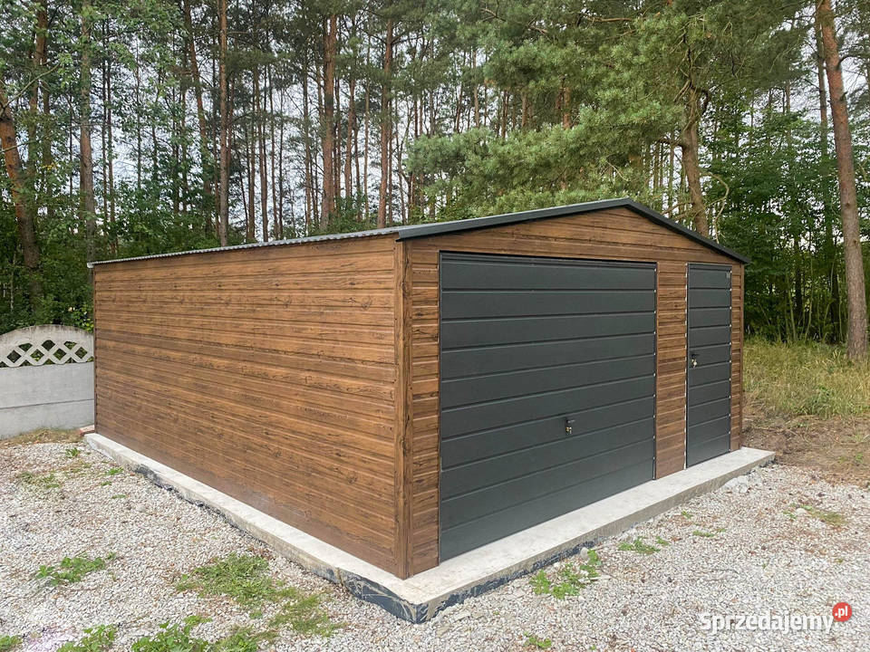 Garaż blaszany 5x6m brama drzwi okno Zakopane