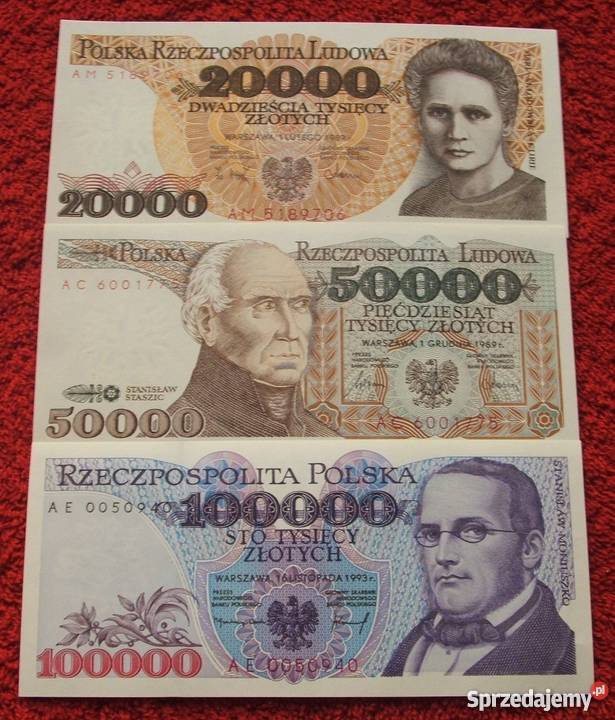 POLSKA PRL ZESTAW 3 Kolekcjonerskie Banknoty 3 Katowice sprzedam