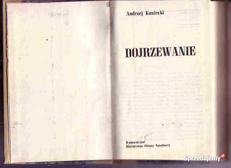3763 DOJRZEWANIE ANDRZEJ KANIECKI Czyrna