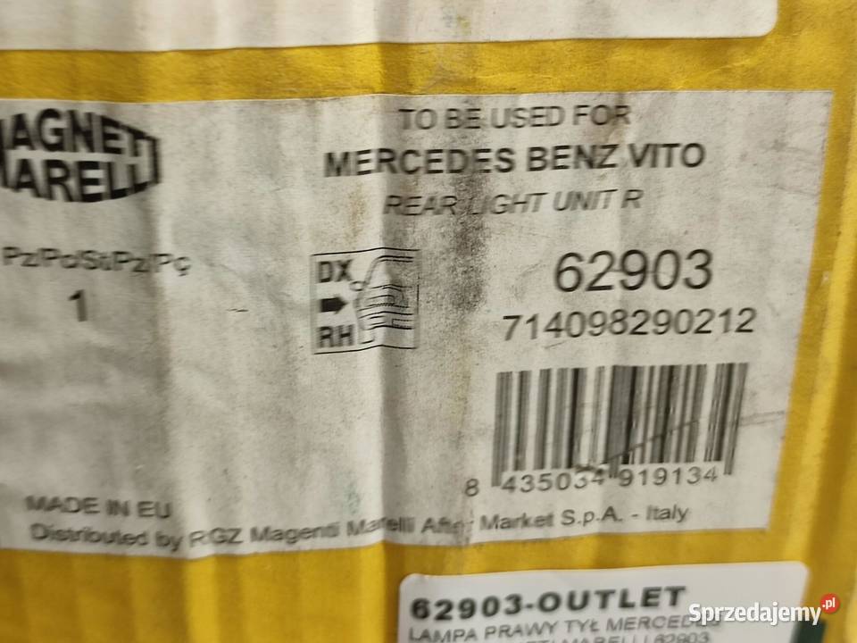 LAMPA PRAWY TYŁ MERCEDES VITO 112 CDI 9703