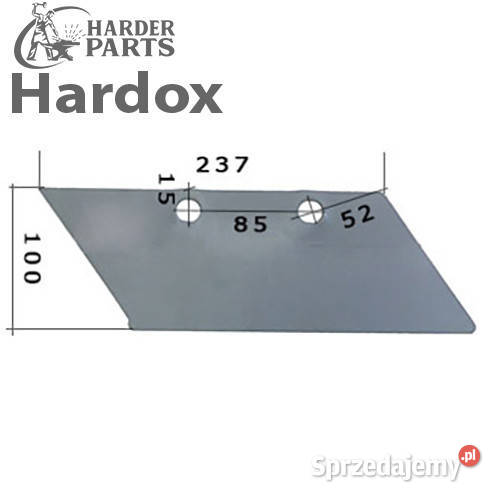 Lemiesz przedpłużka HARDOX 135601 części do Suwałki