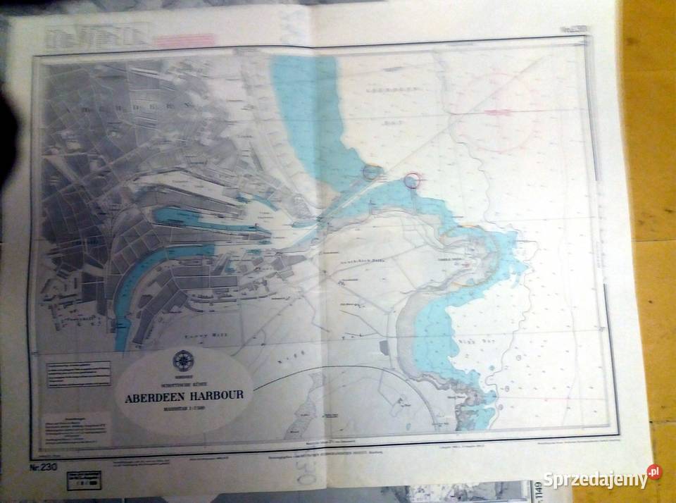 Mapa morska NIEMIECKA Aberdeen Harbour 10ed1981 Lux UNIKAT