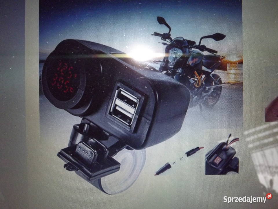 Ładowarka Motocykl 2 x USB Woltomierz i Konstantynów Łódzki