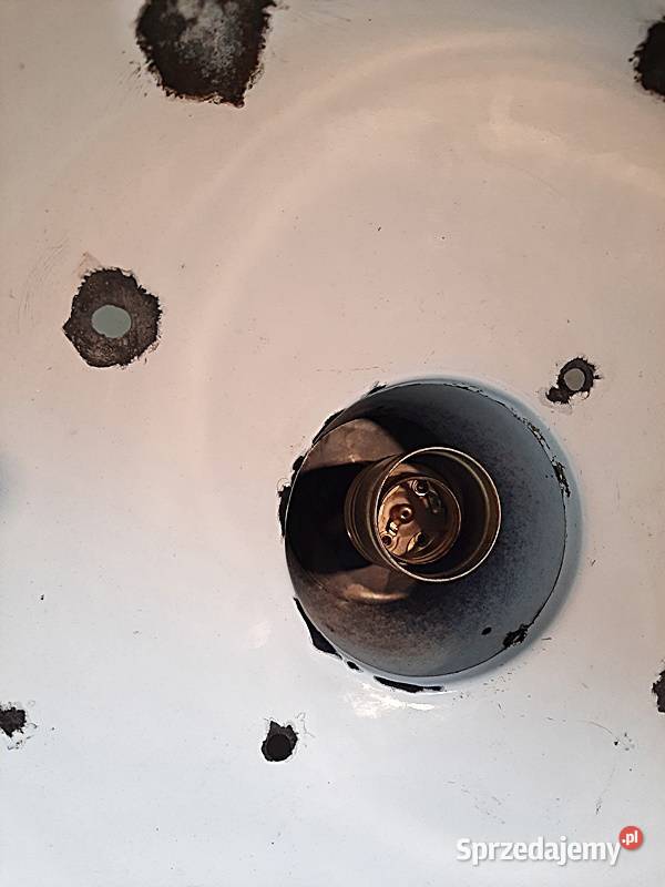 Lampa industrialna wisząca emaliowany klosz E 27