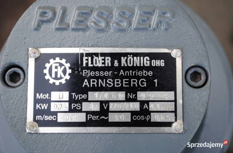 Elektrobęben 3517 074kw 44obr 04ms lubuskie Kargowa