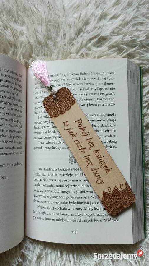 Drewniana Grawerowana Dwustronnie Zakładka do małopolskie Kraków