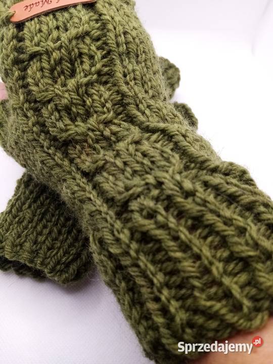 Mitenki rękawiczki 100 wełna handmade