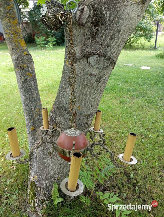Żyrandol z czasów PRL Lampy wiszące Serock