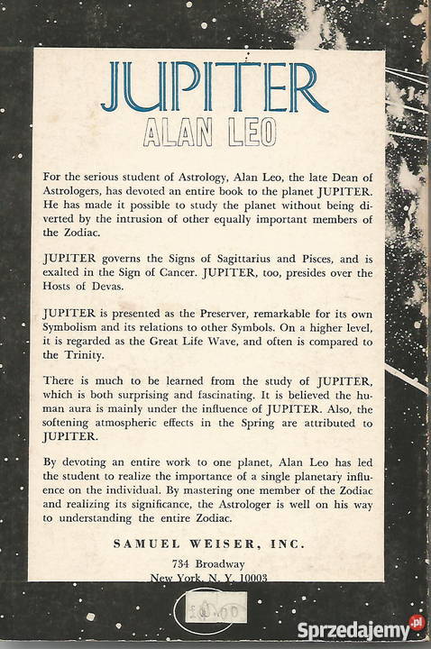 Alan Leo Jupiter Preserver Samuel Weiser York Kraków