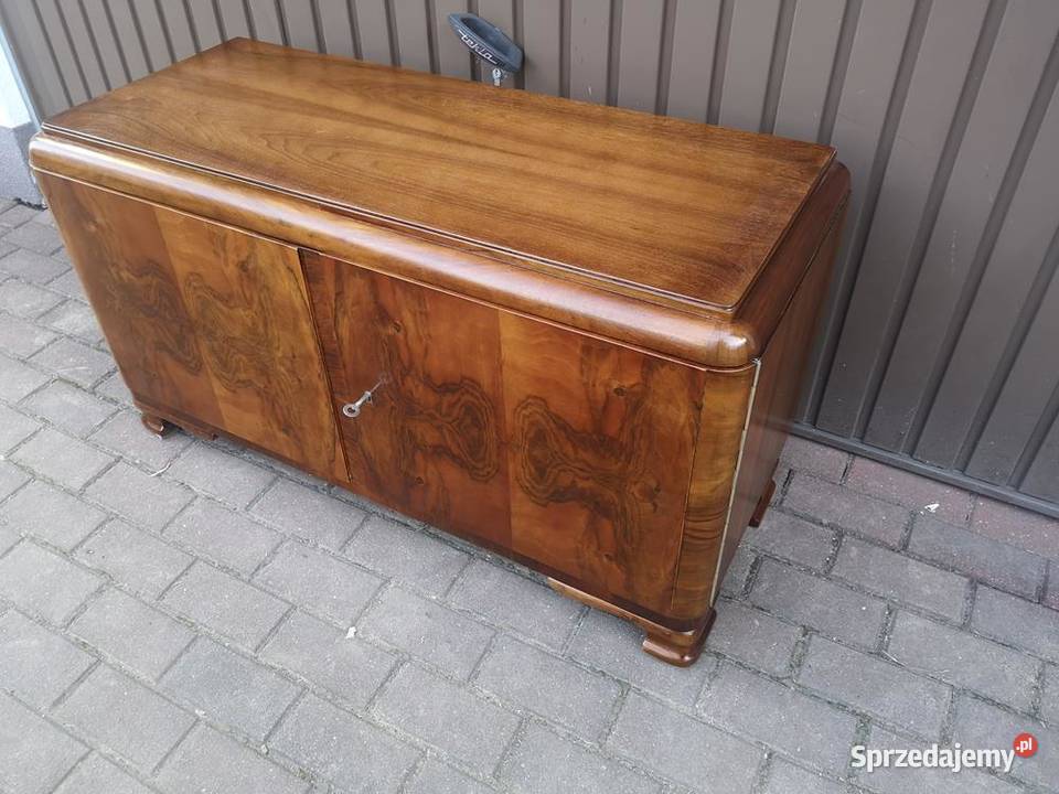 Komoda Niska ARTDECO Orzech RTV 110 Stara Antyk Meble Swarzędz