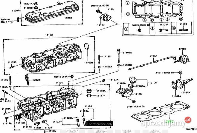 Uszczelka głowicy cylindrów Toyota Corolla osobowe