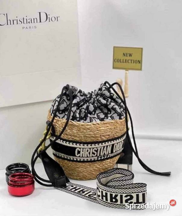 Torebka koszyk plażowa dior CD słomiana monogram Warszawa
