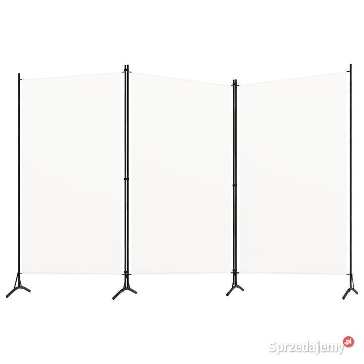 vidaXL Parawan 3panelowy biały 260 x 180