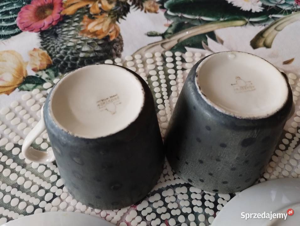 PRL filiżanki do kawy kropki Ćmielów Pruszków 2 łódzkie sprzedam