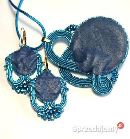 NIEBIESKI KOMPLET Z ŻYWICĄ SUTASZ Pozostałe Warszawa