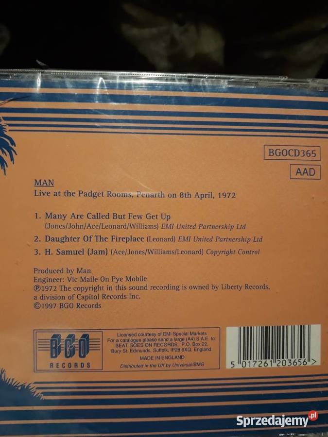 MAN LIVE Padget Rooms Penarth 1972 Limitowana Rzeszów sprzedam