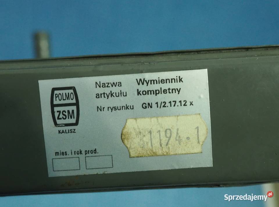 Rdzeń nagrzewnicy GN121712X Włocławek sprzedam