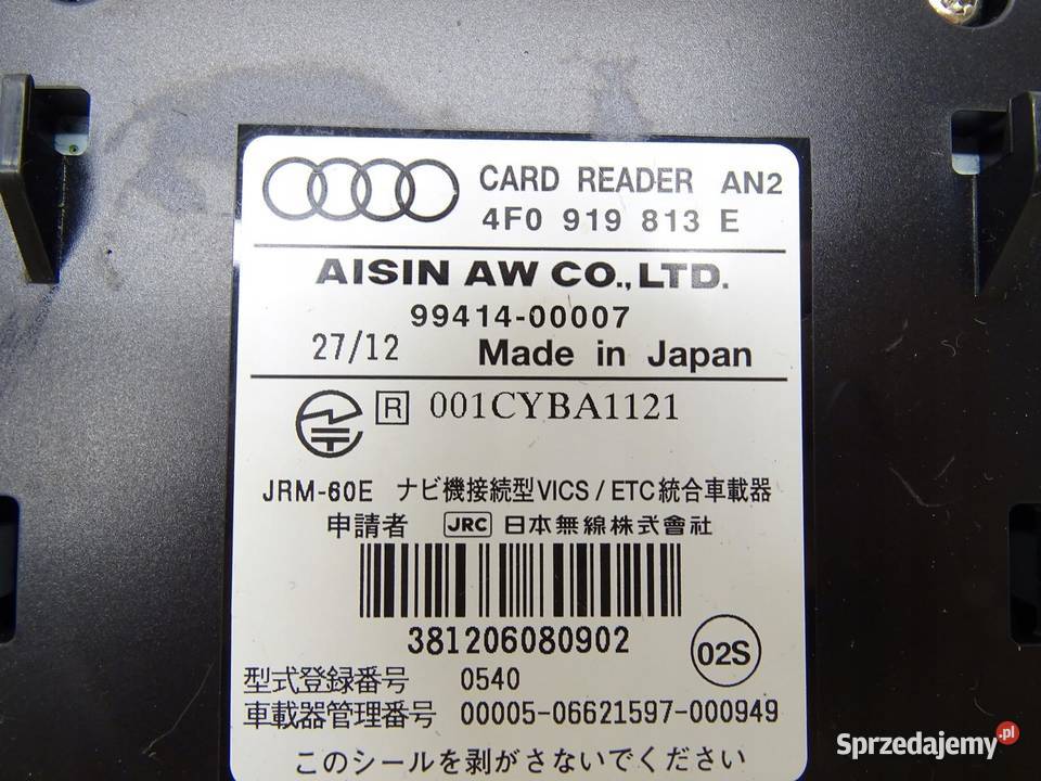 CZYTNIK KART PORT USB 4F0919813E AUDI A6 C7 A3