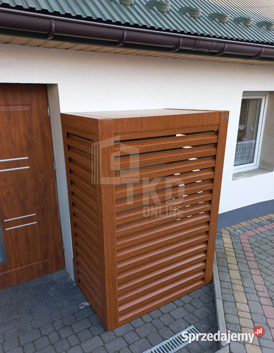 Osłona pompy ciepła 100x60x190 ciemny orzech