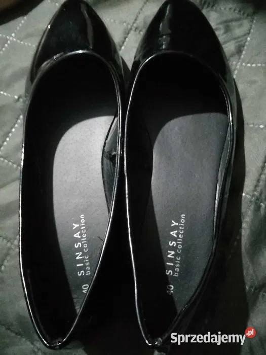 Damskie Czarne Balerinki Sinsay Rozmiar 40 lubuskie Drezdenko