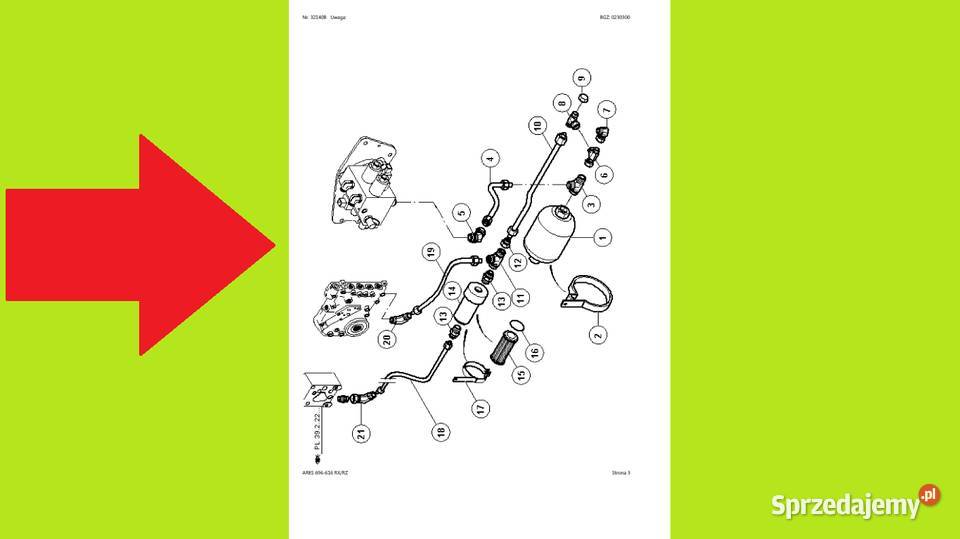 CLAAS ARES 696616 RXRZ katalog części POLSKU Rok wydania 2002 pomorskie Gdańsk