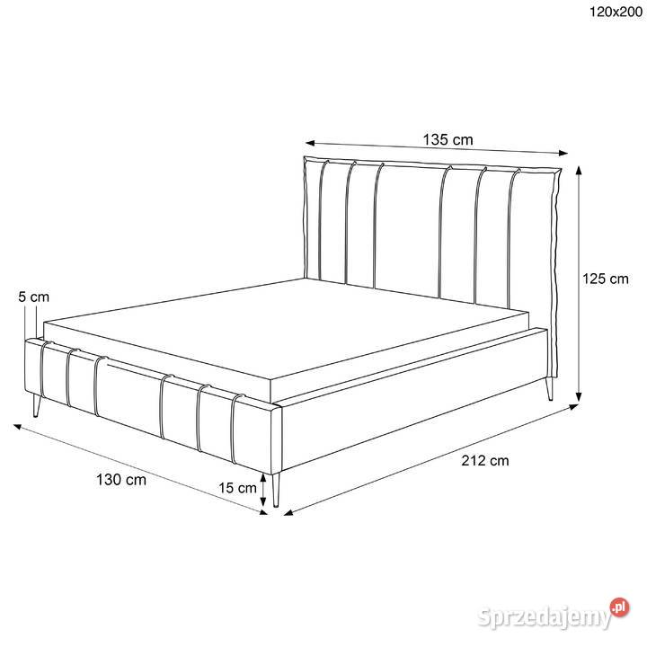 Łóżko tapicerowane z pojemnikiem Suzi różne Tarchały Małe
