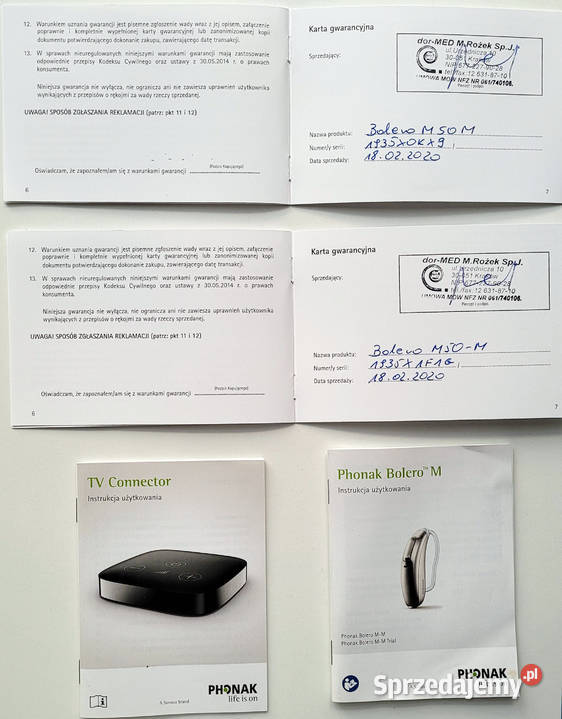 Sprzedam aparaty słuchowe Phonak Bolero M50M małopolskie Kraków sprzedam