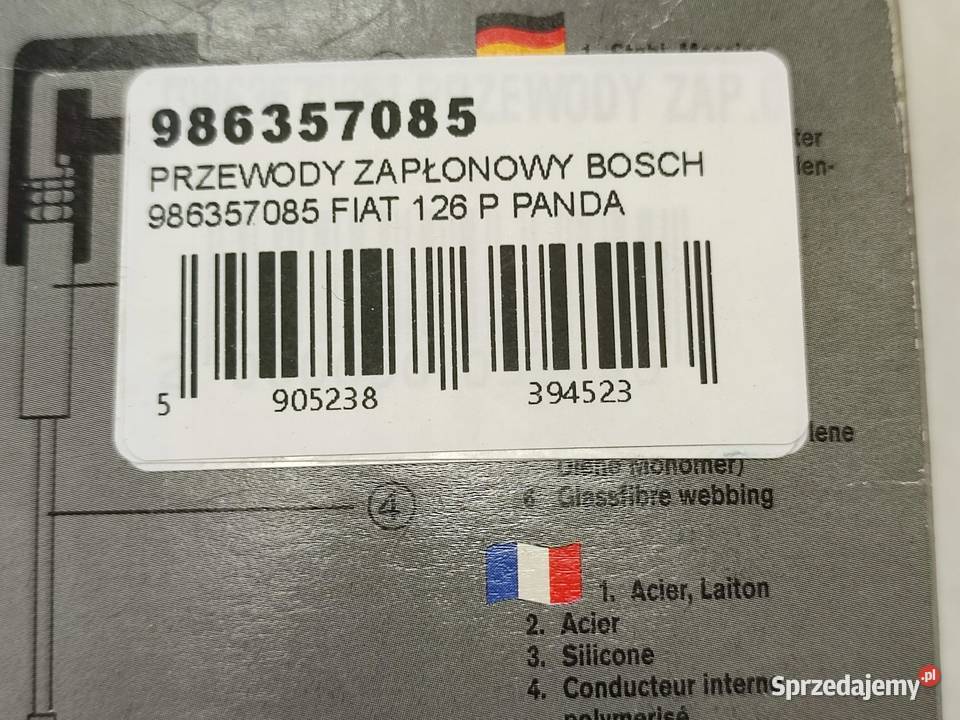 PRZEWODY ZAPŁONOWE FIAT 126 700 19871996 NOWE osobowe