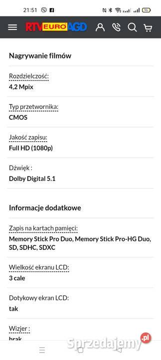 Cyfrowa camera HDR PG10E Częstochowa