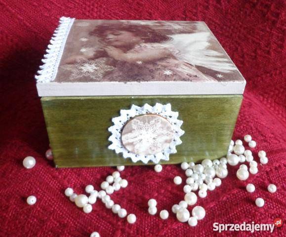 Pudełko decoupage prezenty ozdoby świąteczne inny kolor Dekoracje i ozdoby Krajno-Parcele