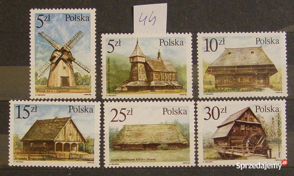 Znaczki pocztowePolskaZestaw 44 Łódź