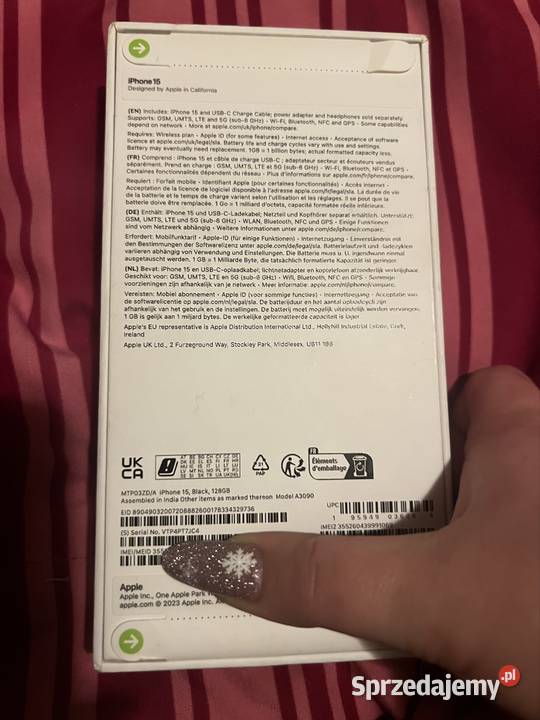 Nowy iPhone 15 128GB Black Czarny Fabrycznie Kostrzyn nad Odrą