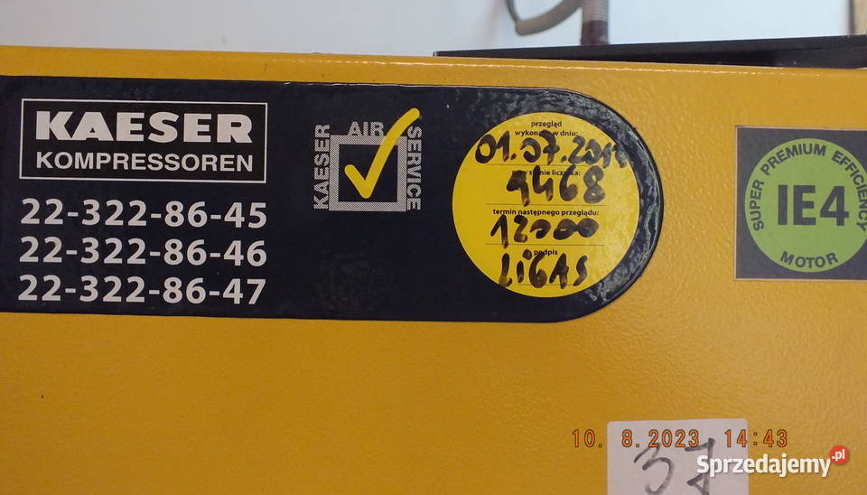 Sprężarka śrubowa KAESER typ BSD 75 12 bar prod dolnośląskie Wałbrzych